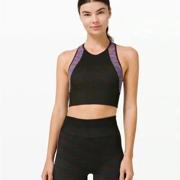 Lululemon Love Revealed Bra  Black / Rainbow 4 - Picture 1 of 7